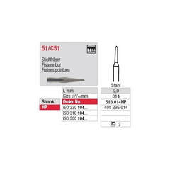 Edenta Labor Stichfräser - Stahl, 513.014HP