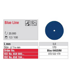 Edenta Blue Line Polierer, 0402UM, 90 Stk.