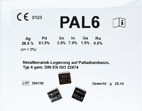 PAL 6 Aufbrennlegierung